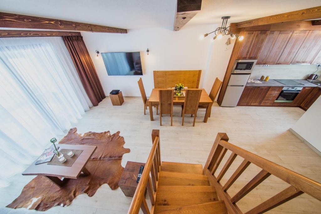 Kuchyň nebo kuchyňský kout v ubytování Apartmány Bílá 188