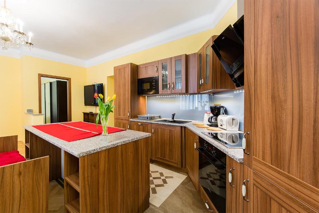 Кухня или мини-кухня в TYNSKA 622/17 - Double Bedroom Luxury Apartment
