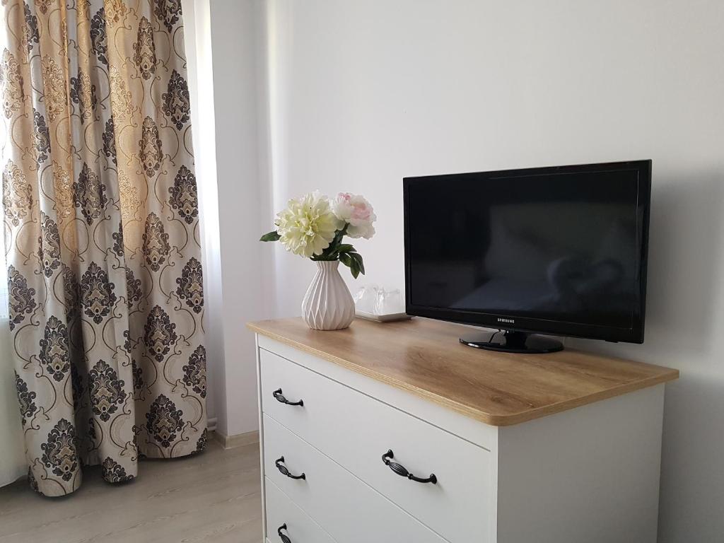 TV a/nebo společenská místnost v ubytování Hotel Dacor