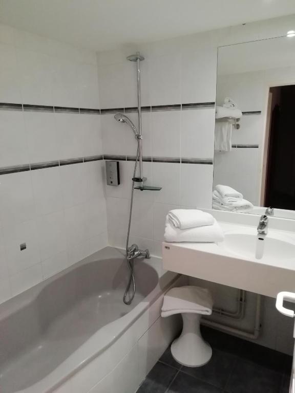 Koupelna v ubytování Hotel Blanc