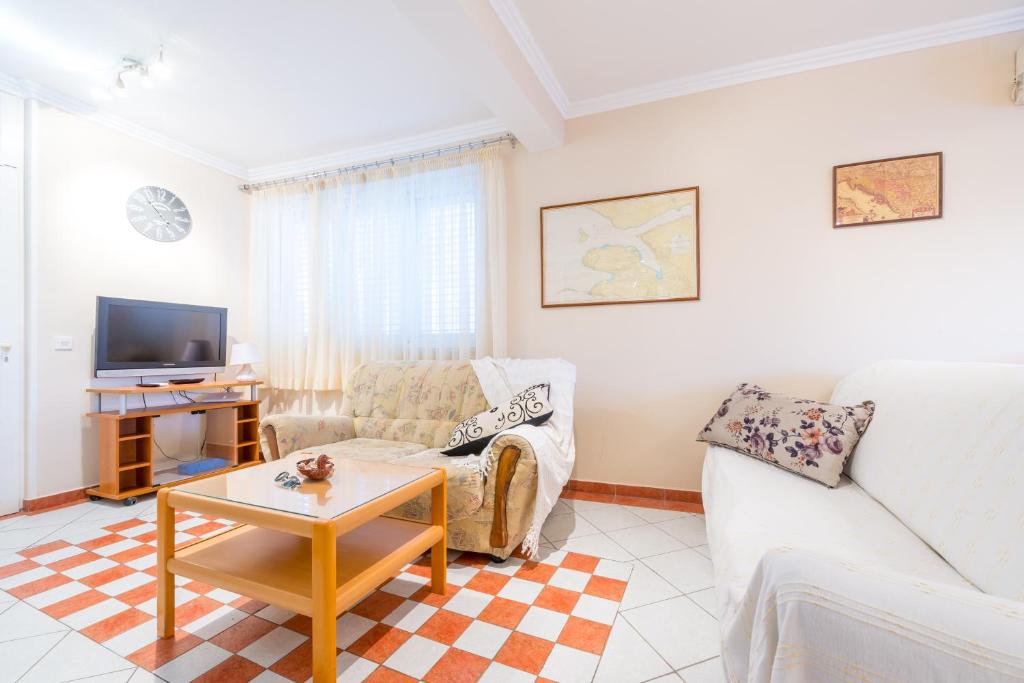 Televízia a/alebo spoločenská miestnosť v ubytovaní Apartment Miha Marusic