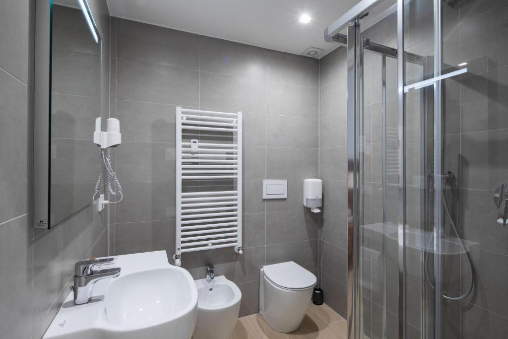 Koupelna v ubytování Hotel Excelsior Pavia