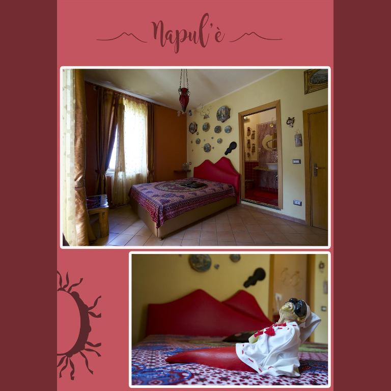 Postel nebo postele na pokoji v ubytování La Dimora le Fumarole Rooms