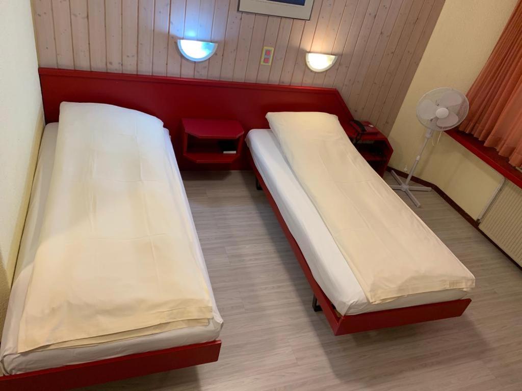 Postel nebo postele na pokoji v ubytování Hotel Lyssach