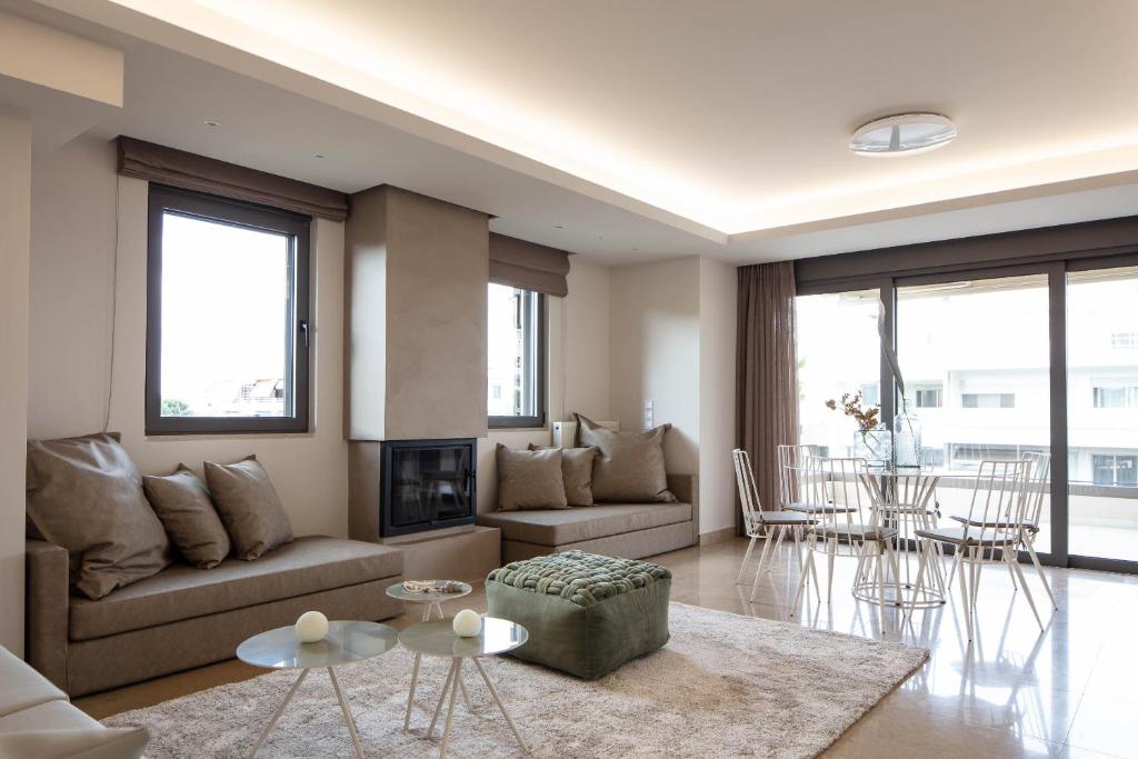 Posedenie v ubytovaní Elaia Luxury Apartments Glyfada