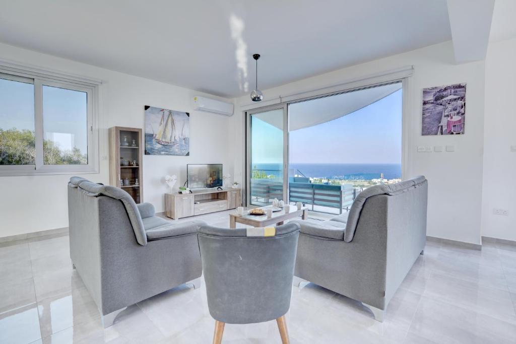Posezení v ubytování Chloe Luxury Villas