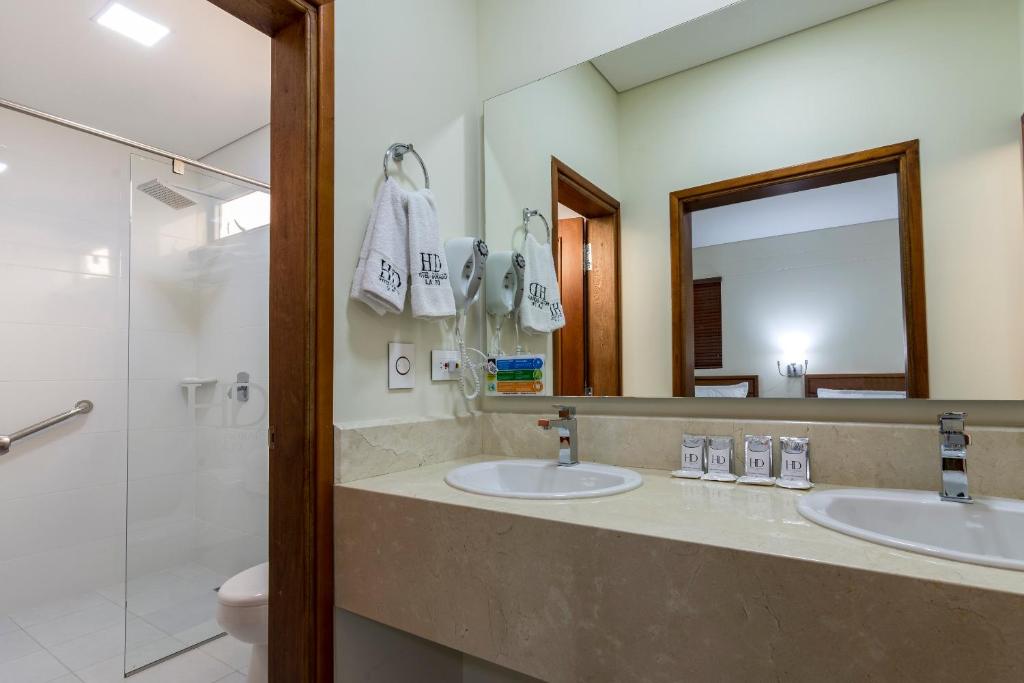 Koupelna v ubytování Hotel Dorado La 70