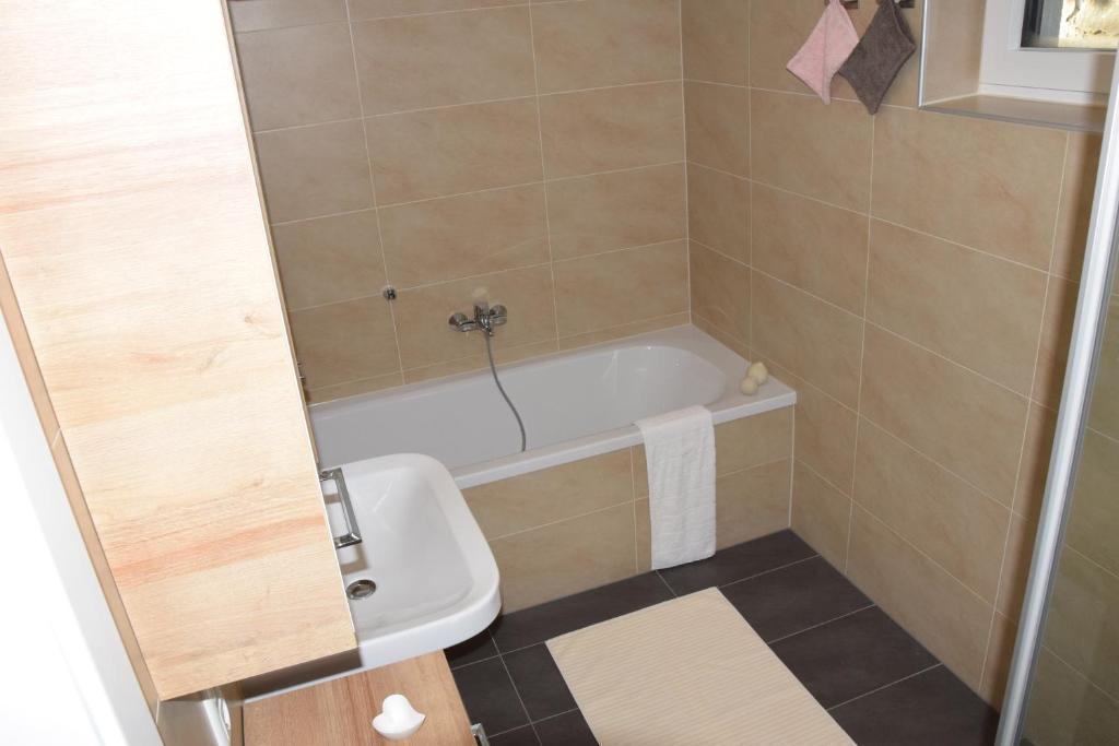 Koupelna v ubytování Ferienhaus Lurger