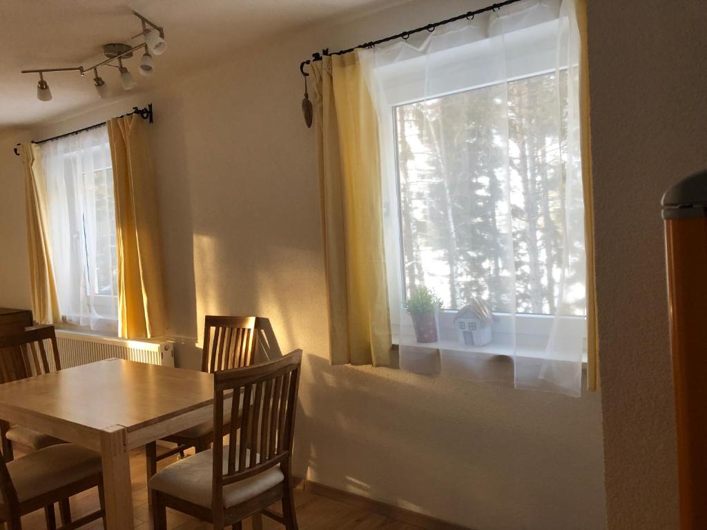 Posezení v ubytování Karwendel-Lodge