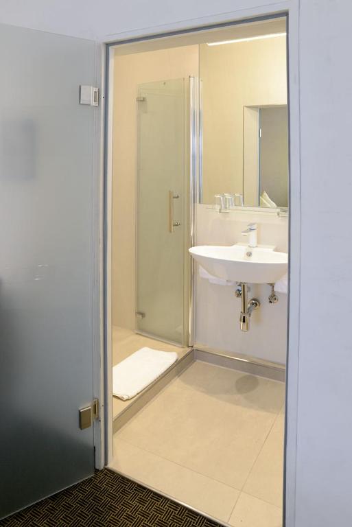 Koupelna v ubytování Hotel Fischertor