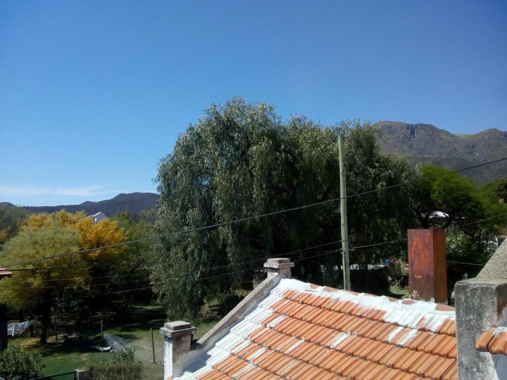 una vista de un árbol desde el techo de una casa en La Higuerita en Capilla del Monte