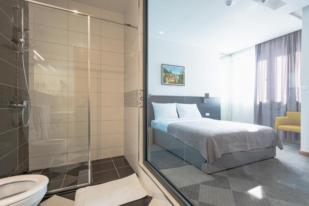 Koupelna v ubytování Hotel Stobex Loznica