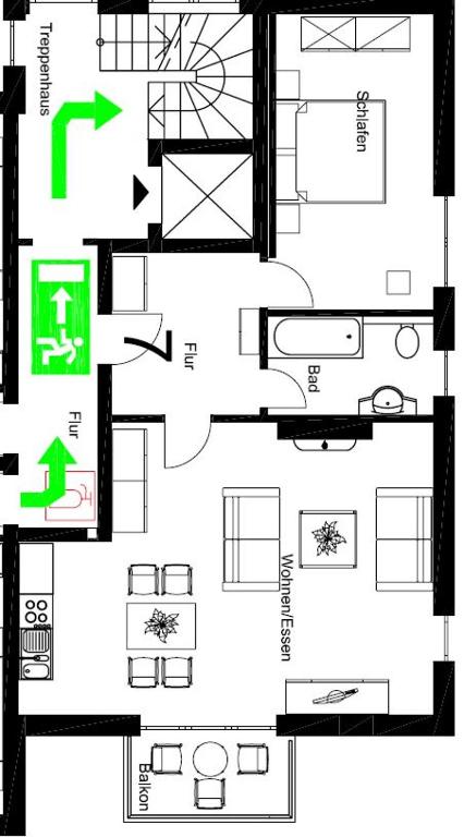 Půdorys ubytování Apartmenthaus Kleiner Falke