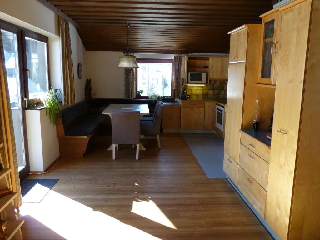 A kitchen or kitchenette at Ferienhaus Schäfer - Apartments - Wintersports - Family holiday - Holiday with your dog - Rural & Scenic