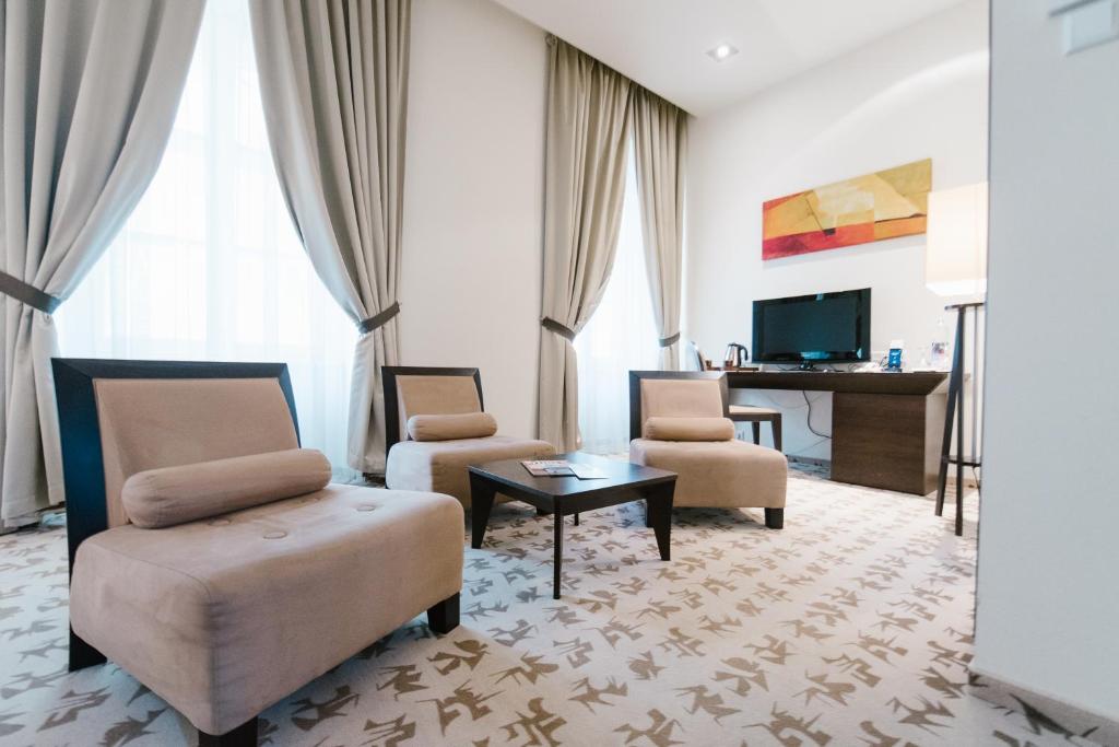 TV a/nebo společenská místnost v ubytování Buda Castle Hotel Budapest