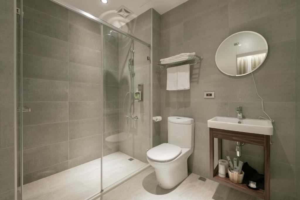 Koupelna v ubytování Hotel Hesper HSR Taichung