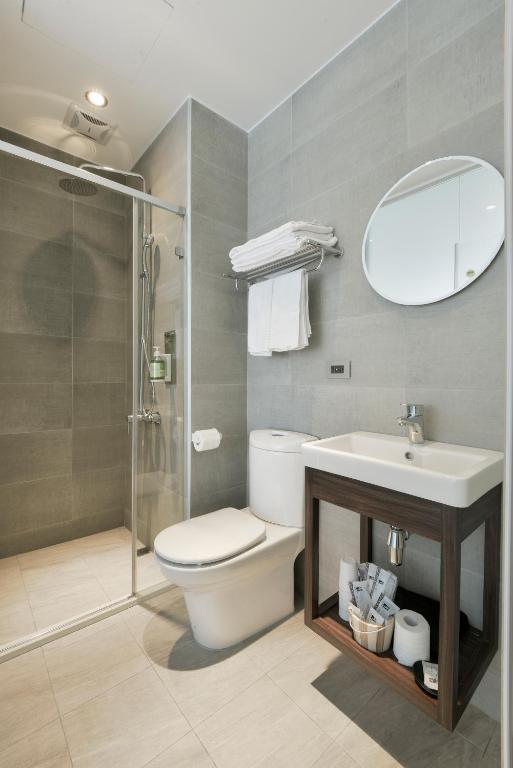 Koupelna v ubytování Hotel Hesper HSR Taichung