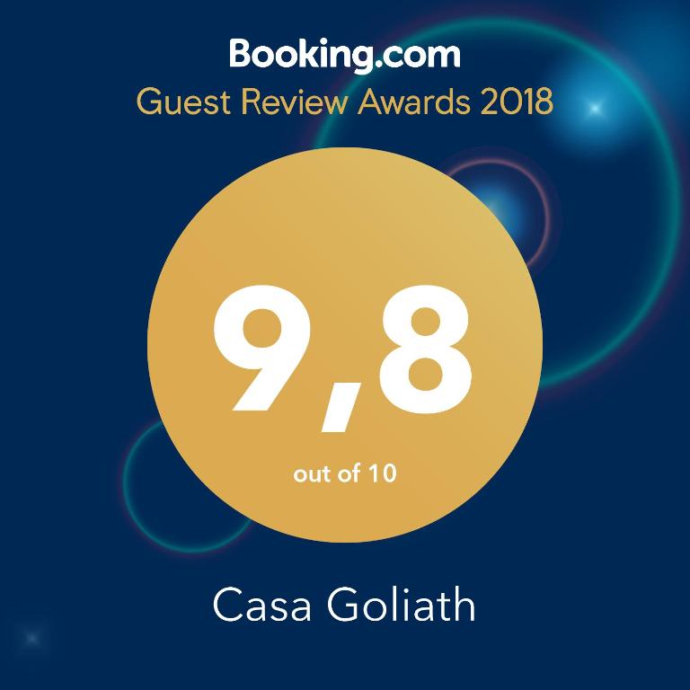 Certifikát, hodnocení, plakát nebo jiný dokument vystavený v ubytování Casa Goliath