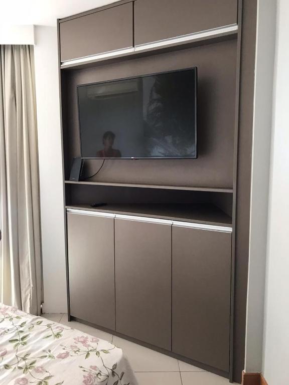 TV a/nebo společenská místnost v ubytování Studio particular em Hotel