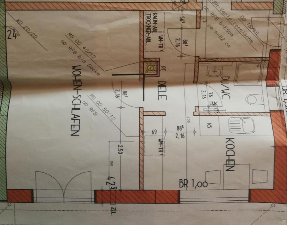 Půdorys ubytování Ferienwohnung Greif