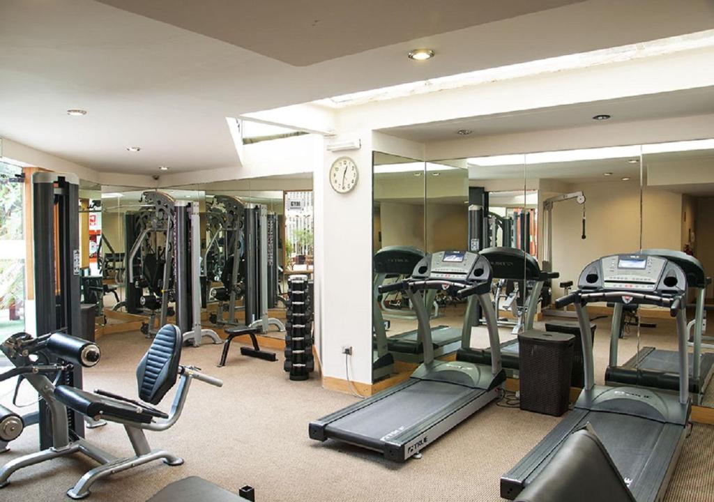 Fitness centrum a/nebo fitness zařízení v ubytování Hotel Estelar Miraflores