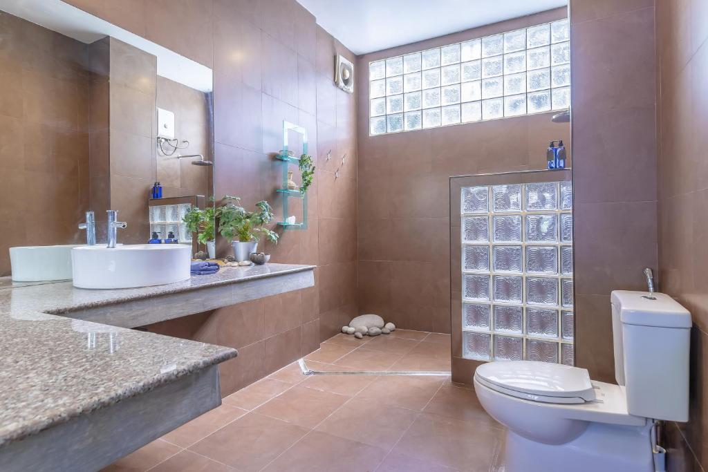 Koupelna v ubytování Aloe Villa
