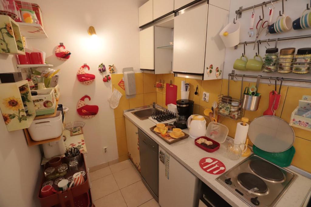 Kuchyň nebo kuchyňský kout v ubytování Apartment Nena