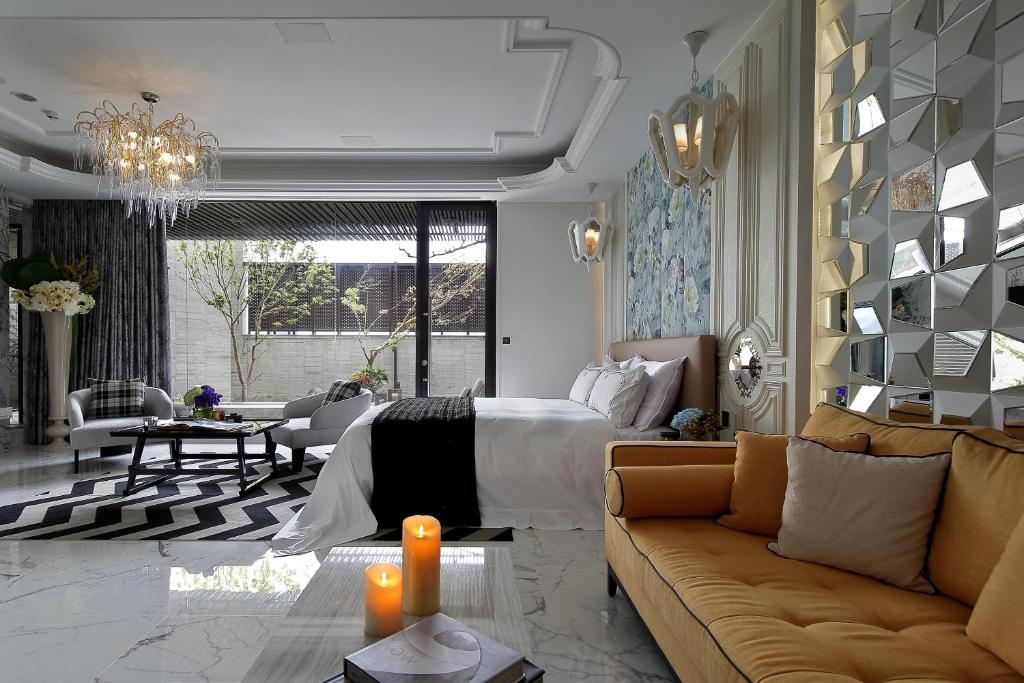 Posezení v ubytování Ease Motel Taichung
