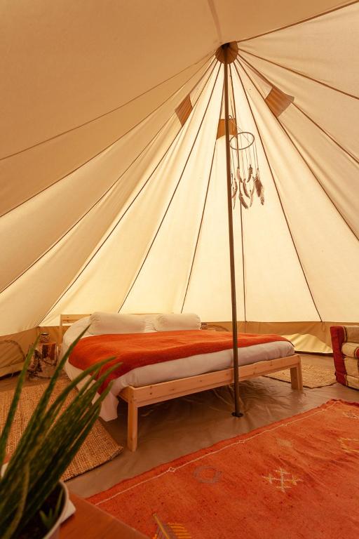 Postel nebo postele na pokoji v ubytování Hobo Camping