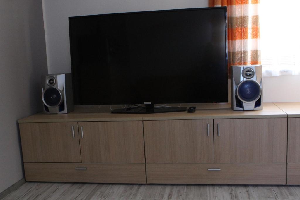 TV a/nebo společenská místnost v ubytování Apartma Lipa