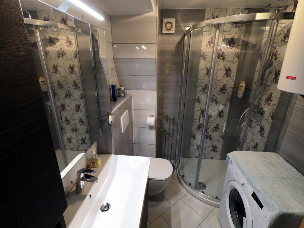 Koupelna v ubytování Apartma Lipa