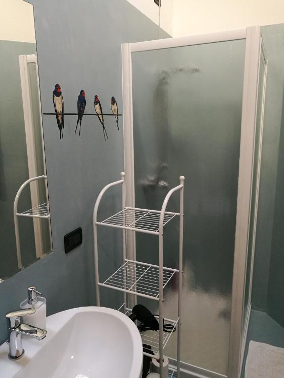 Koupelna v ubytování B&B L'Upupa