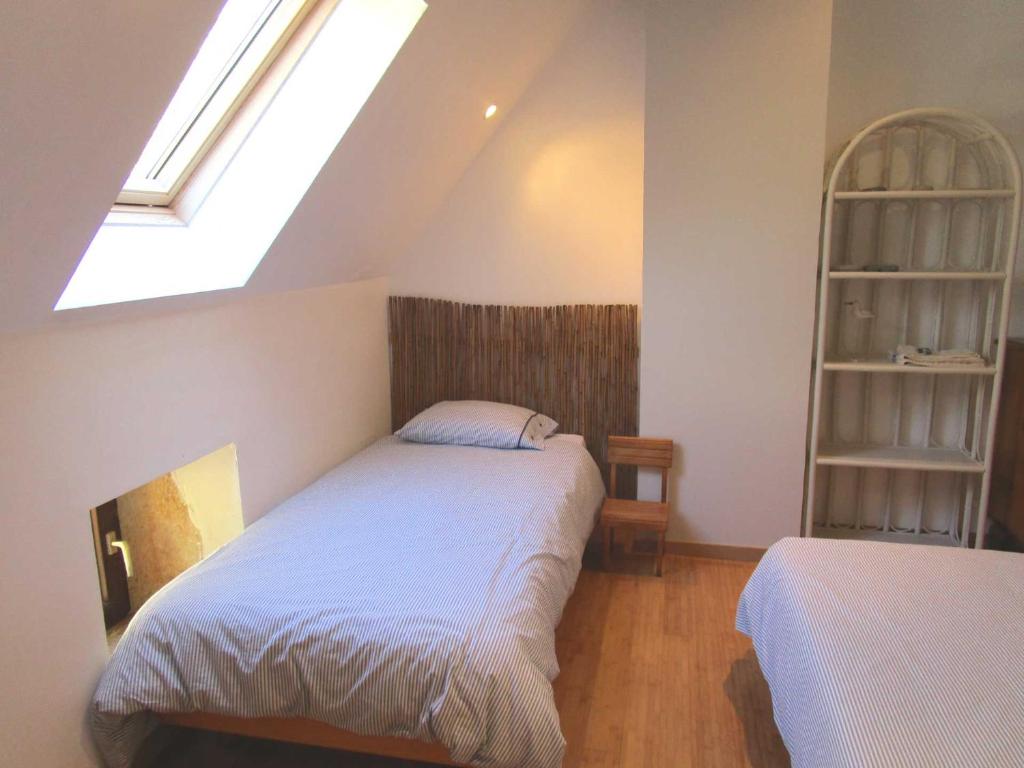 Postel nebo postele na pokoji v ubytování Gîte de vacances La Melve