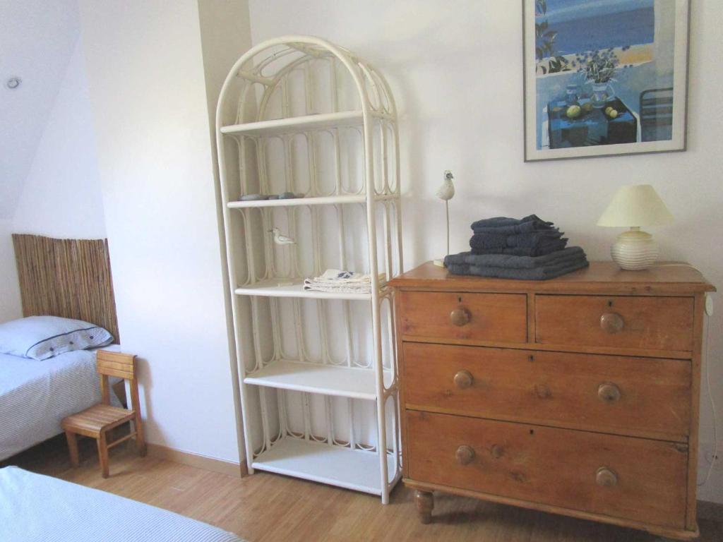 Postel nebo postele na pokoji v ubytování Gîte de vacances La Melve