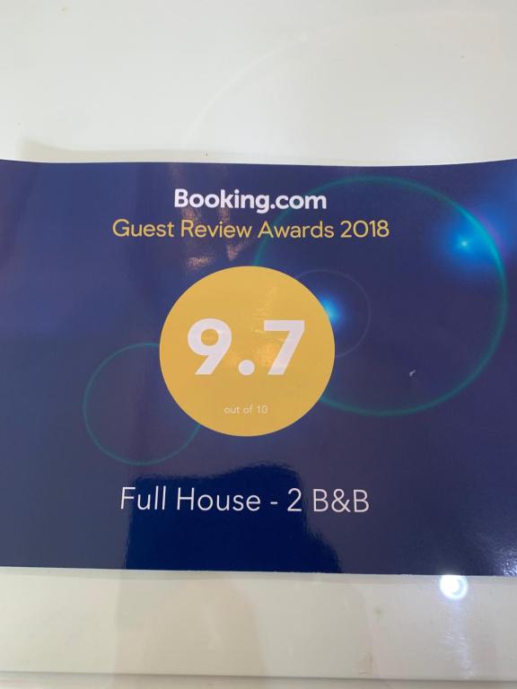Certifikát, hodnocení, plakát nebo jiný dokument vystavený v ubytování Full House - 2 B&B