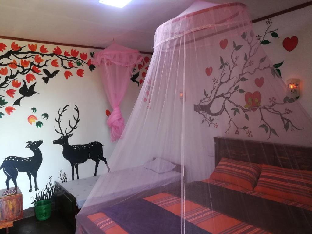 Postel nebo postele na pokoji v ubytování "Mount'n mist"