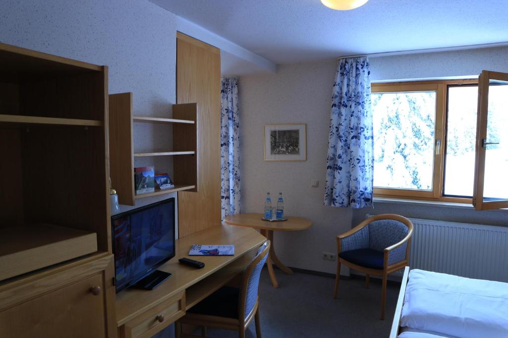 TV a/nebo společenská místnost v ubytování Hotel Bellevue