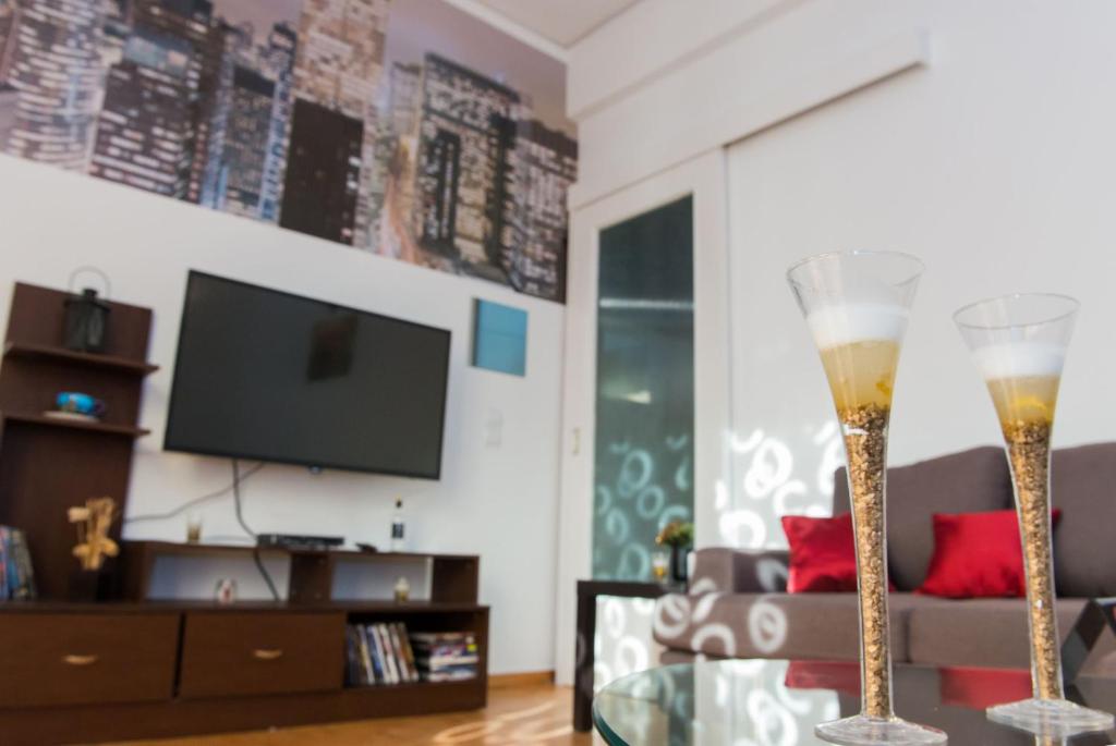 TV a/nebo společenská místnost v ubytování Lianos Apartments Business Class A
