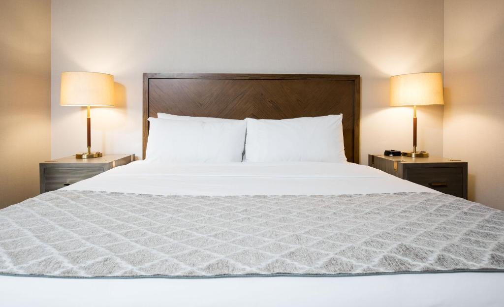 Postel nebo postele na pokoji v ubytování Pomeroy Inn & Suites Prince George