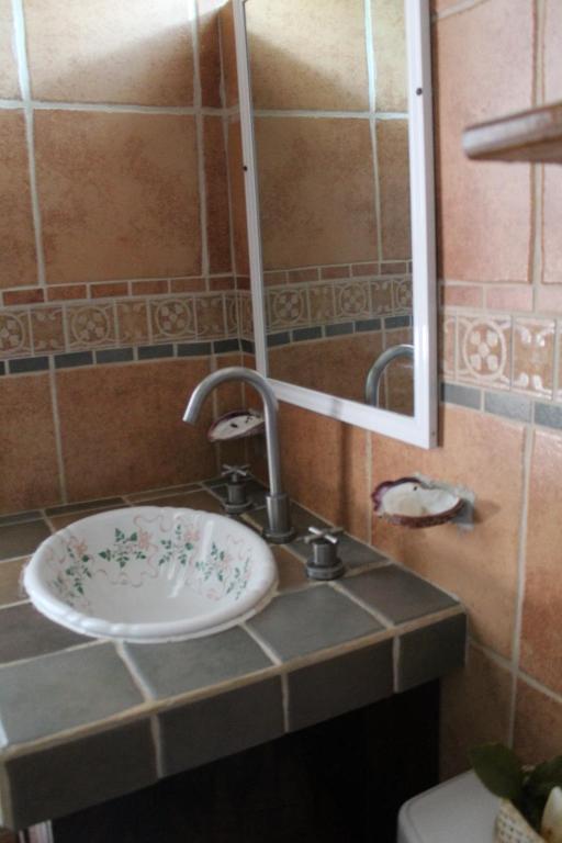 Koupelna v ubytování Hotel Mayto