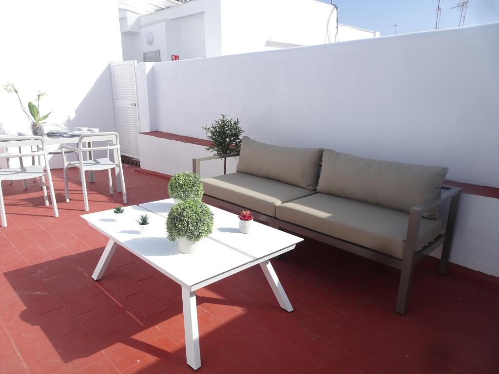 Posezení v ubytování Atico Terraza Cadiz Centro Ascensor Playa de la Caleta
