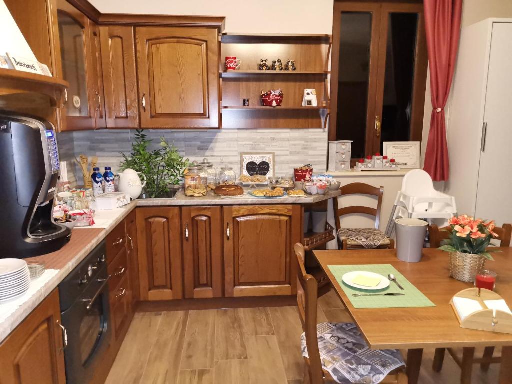 Kuchyň nebo kuchyňský kout v ubytování Il Bambuseto