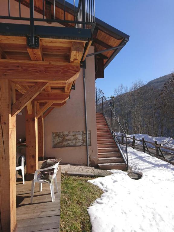 Balkón nebo terasa v ubytování Chalet Morier