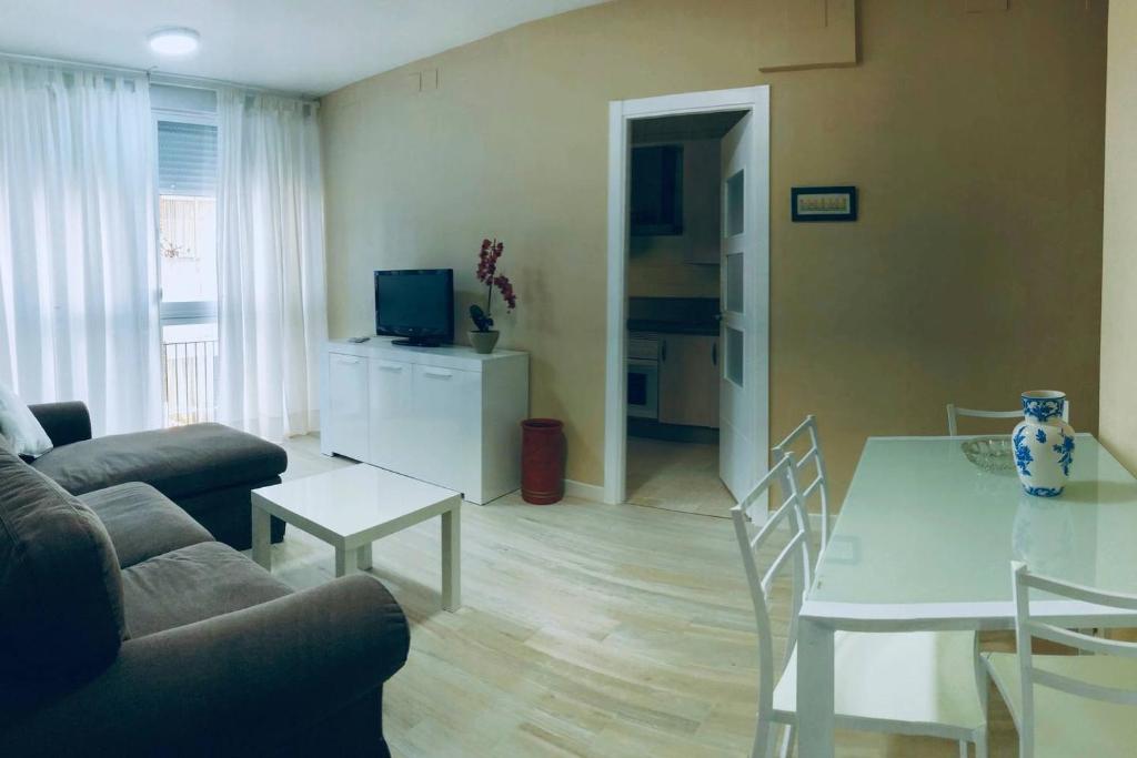 Televízia a/alebo spoločenská miestnosť v ubytovaní El piso de la Calzada