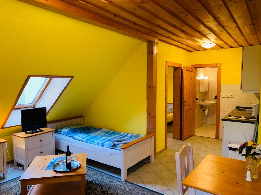 Kuchyň nebo kuchyňský kout v ubytování Penzion Rozalie