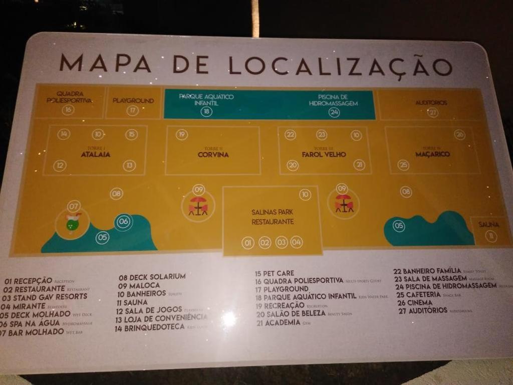 Certifikát, hodnocení, plakát nebo jiný dokument vystavený v ubytování Salinas Park Resort
