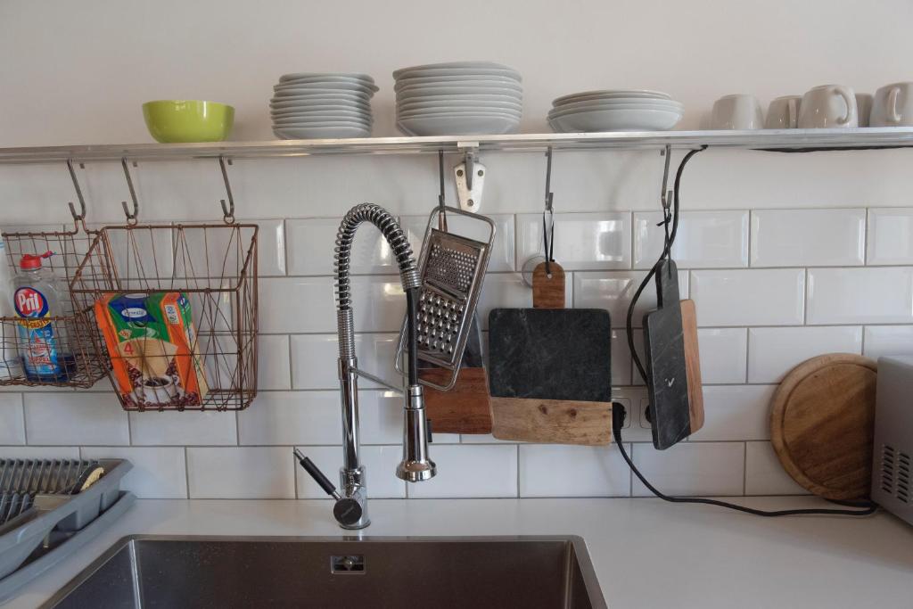 Kuchyň nebo kuchyňský kout v ubytování Freiraum Loft