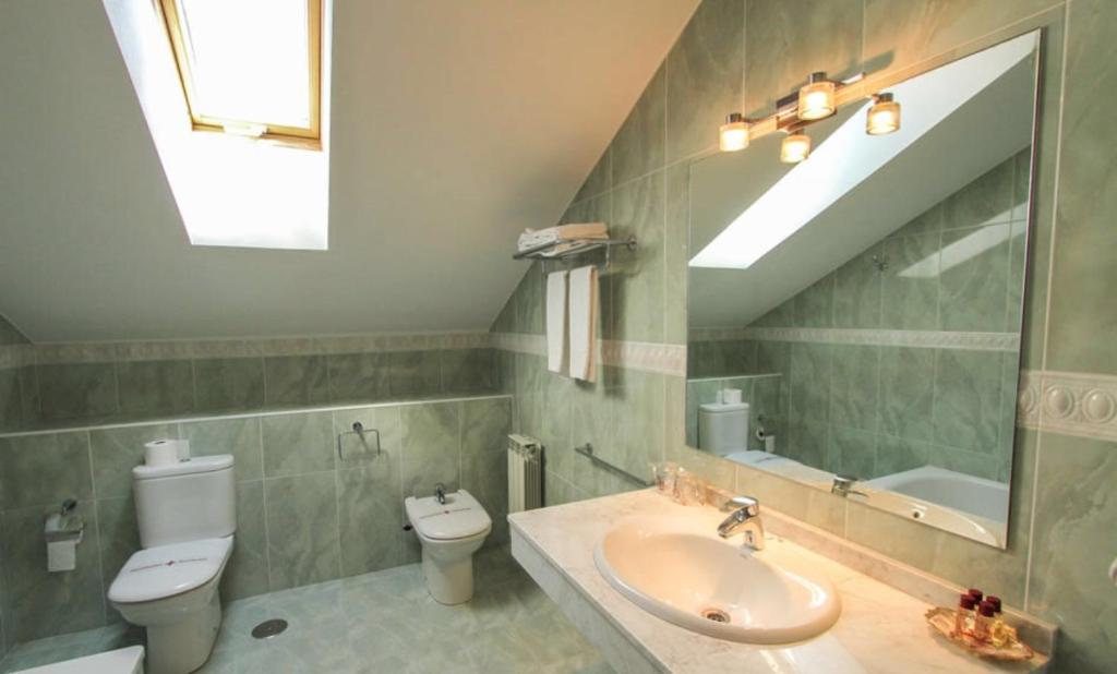 Koupelna v ubytování Hotel Verdemar