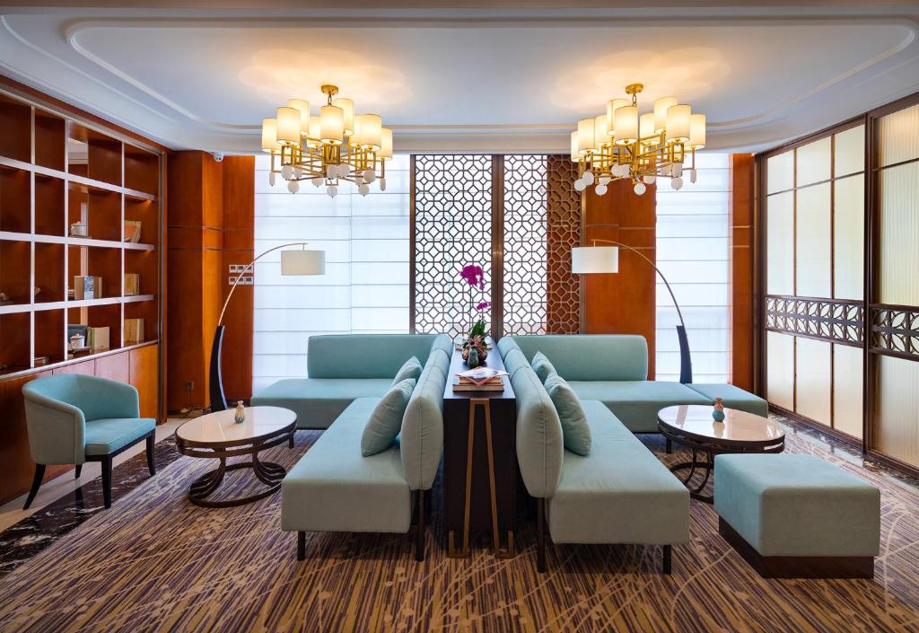 Posezení v ubytování Good View Hotel Tangxia - 15 mins drive from Dongguan South Railway Station