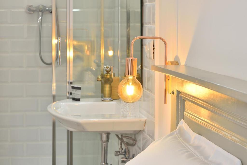 Kúpeľňa v ubytovaní Hostal Girona